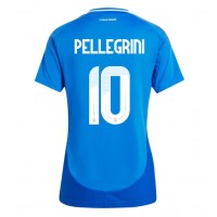 Camiseta Italia Lorenzo Pellegrini #10 Primera Equipación para mujer Eurocopa 2024 manga corta